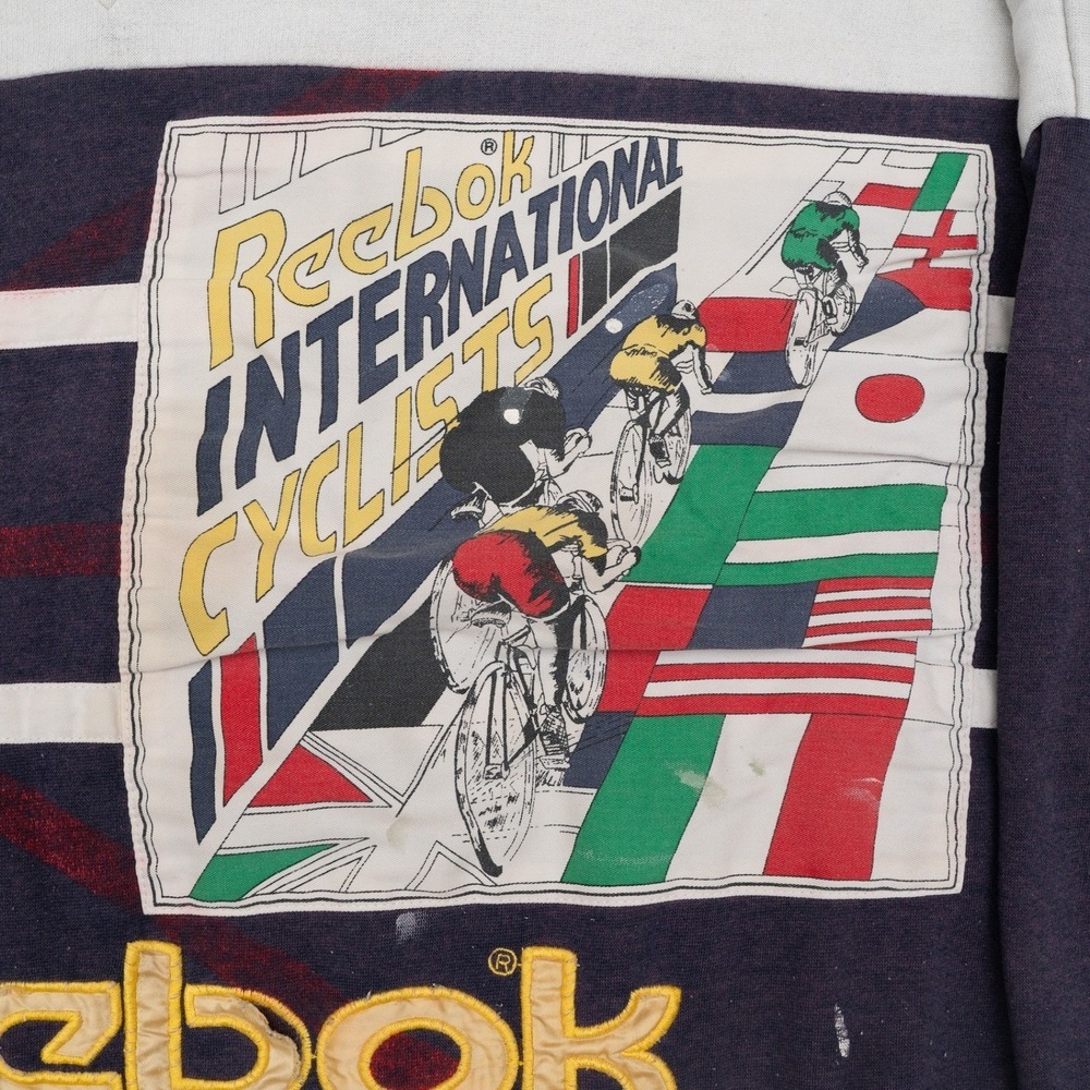 Vintage 80s Reebok Sport Special Edition International Cyclists Sweatshirt L - Picture 7 of 14